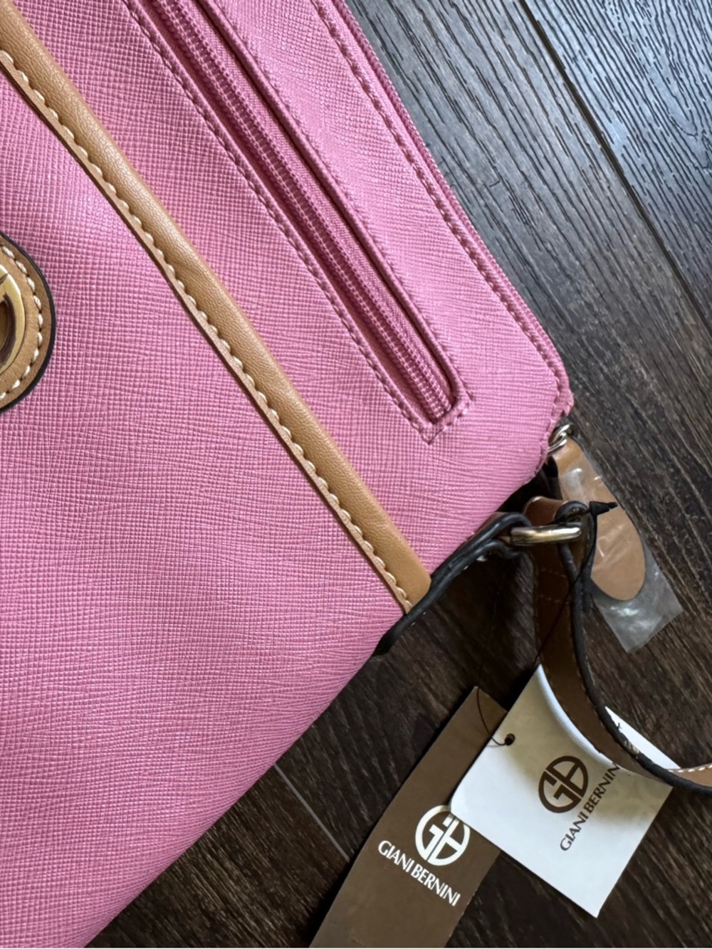NWT Giani Bernini Pink Crossbody Purse New - Picture 7 of 10